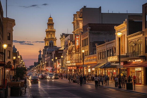 Draufsicht auf Lincoln Ein atemberaubender Sonnenuntergang über Nebraska Lincoln ist die Hauptstadt von Nebraska und die