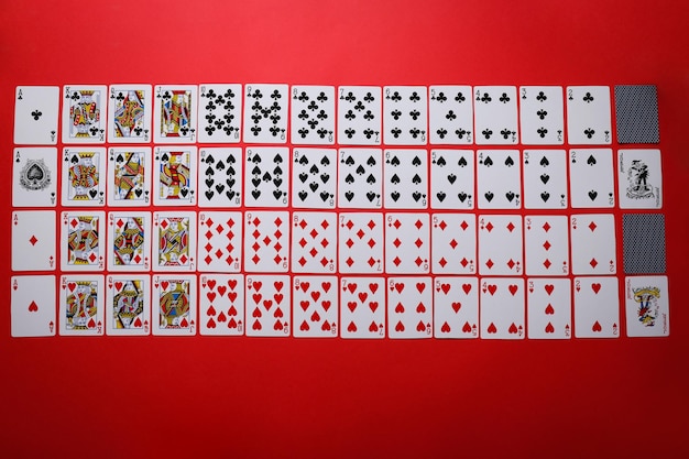 Draufsicht auf Pokerspiel und Glücksspielgeschäft