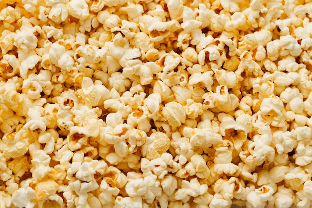 Draufsicht des festen Popcornhintergrundes
