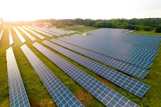 Draufsicht des Solarkraftwerks.