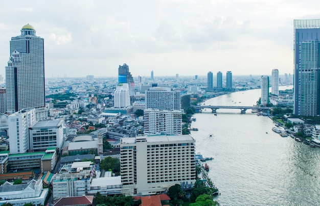 Draufsicht von Bangkok Stadt