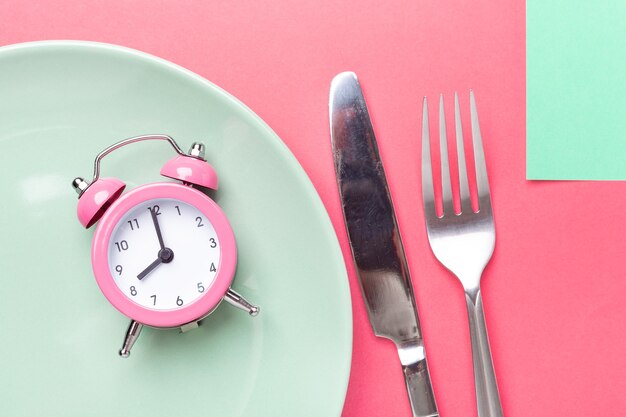 Foto draufsicht zeit zu essen