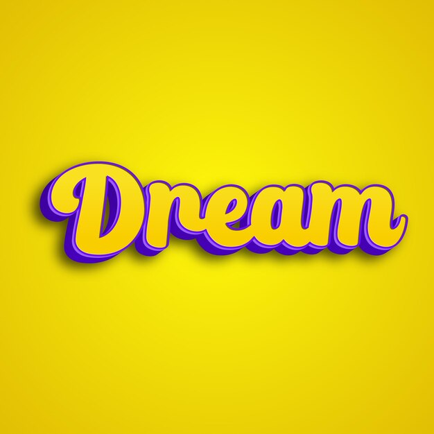 Foto dream typography 3d design amarelo rosa branco foto de fundo jpg.