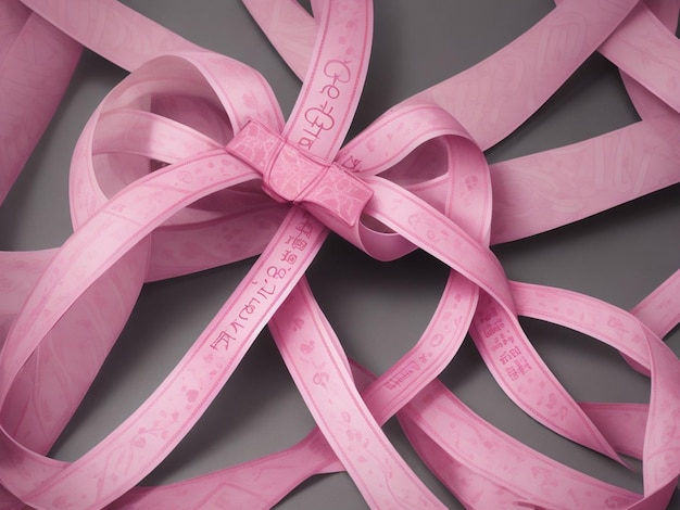 Foto dreamshaper v7 cinta rosa cruzada símbolo del día mundial del cáncer