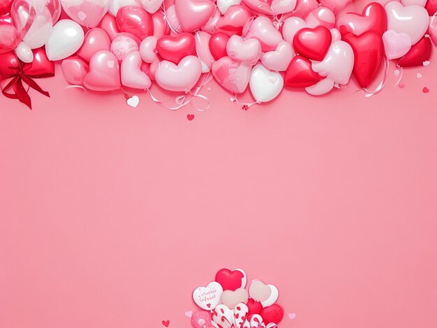 Foto dreamshaper v7 feliz dia de valentine fundo com vermelho e rosa