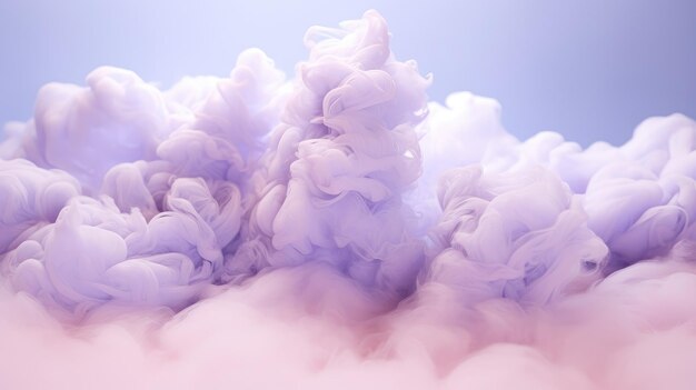 Dreamy Pastel Cloudscape Eine abstrakte Symphonie in Powdered Pink und Blue Generative KI