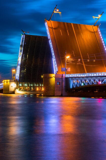 Drehbrücke in St. Petersburg.