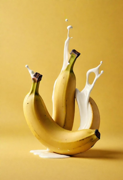 drei Bananen mit dem Wort Splashes drauf