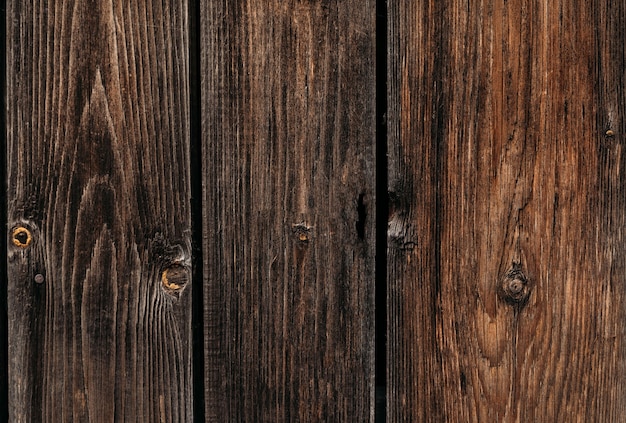 drei breite Holzbretter strukturierten Hintergrund dunkelbraunes Makro hochqualitatives Foto