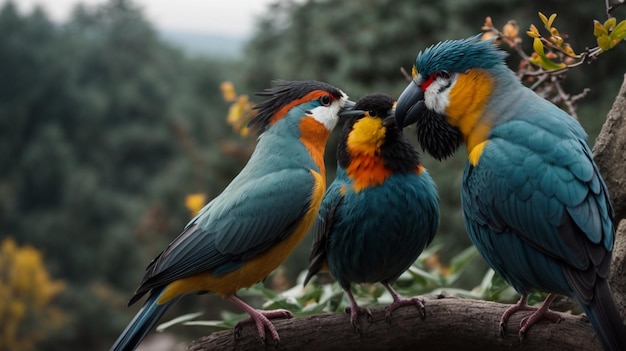 Foto drei-dimensionale freude, den zeichentrickvogel zu erkunden