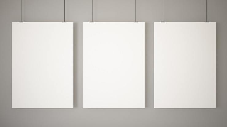 Foto drei leere poster