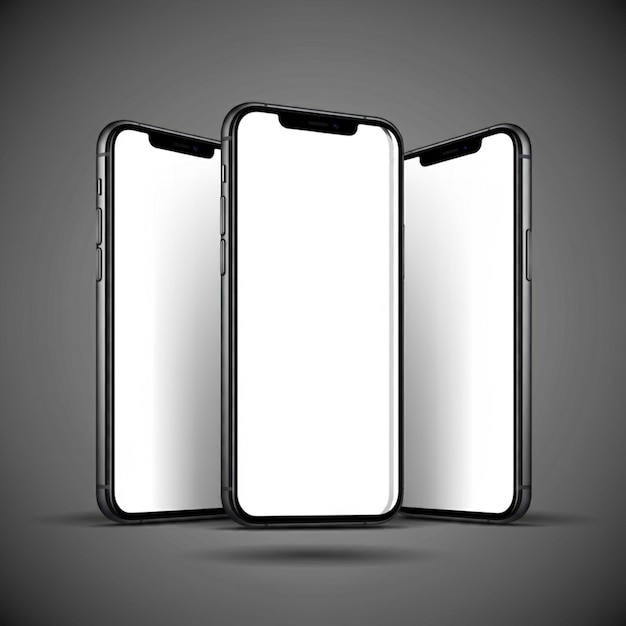 drei Mobiltelefone, von denen eines zitiert und das andere zitiert