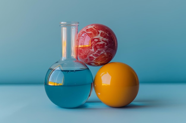 Drei unterschiedlich farbige Vasen zusammengestellt Generative KI