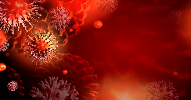 Dreidimensionaler Coronavirus-Hintergrund