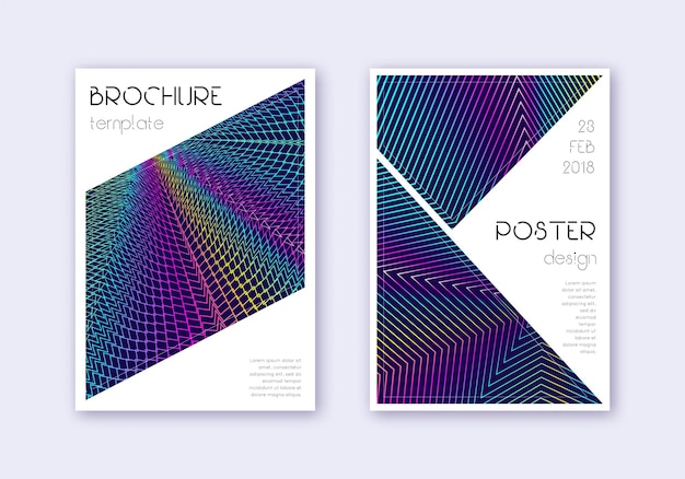 Dreieck-Cover-Design-Vorlagen-Set Regenbogen-Abstra