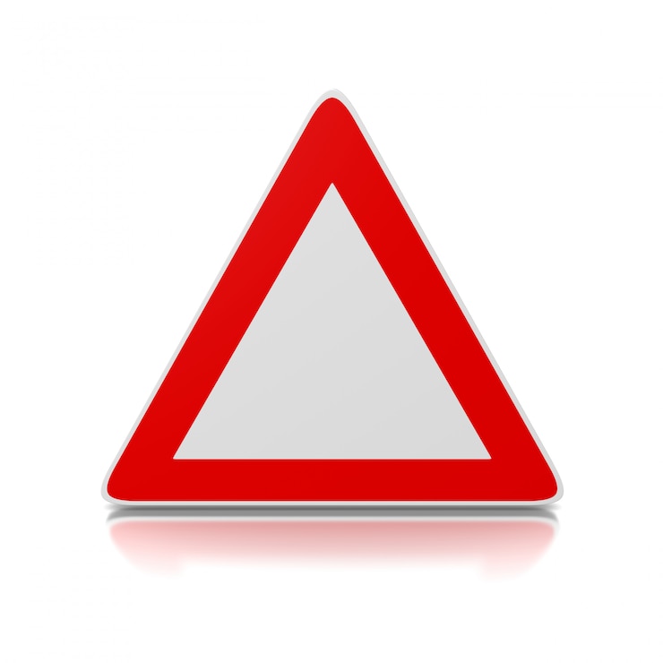 Foto dreieck-straßenschild