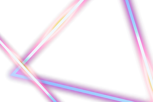 Dreieckige holographische Neon-Grenze png-Designraum