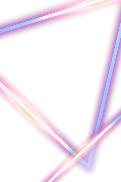 Dreieckiger holographischer Neonrahmen png-Kopierraum