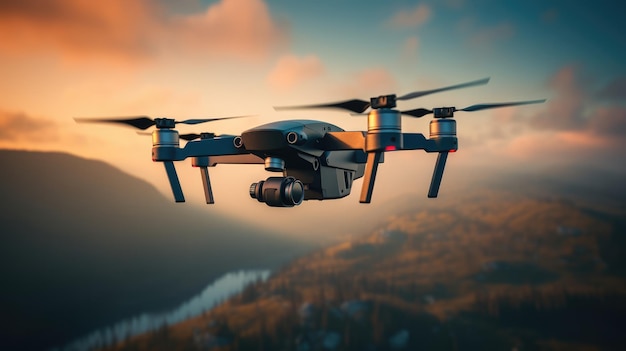 Drohnen, die im Himmel fliegen, AI-generiertes Bild
