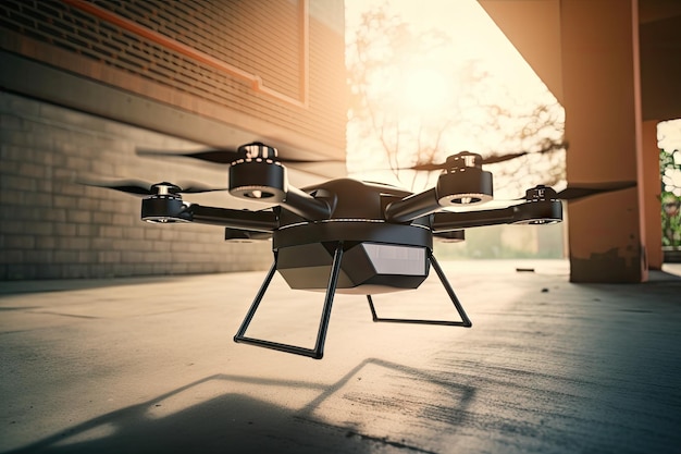 Dron autónomo que entrega paquetes a la velocidad de la luz creado con IA generativa
