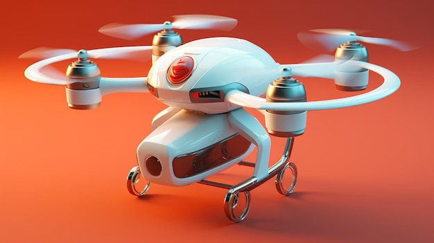 Dron de entrega sobre fondo claro generado por IA