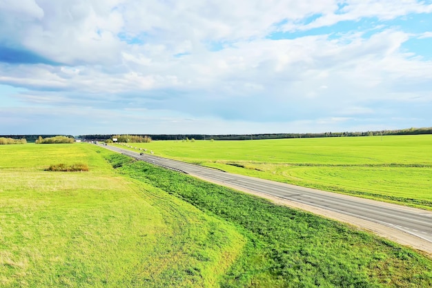 drone de vista superior de campo de paisagem de verão, vista de paisagem abstrata em voo