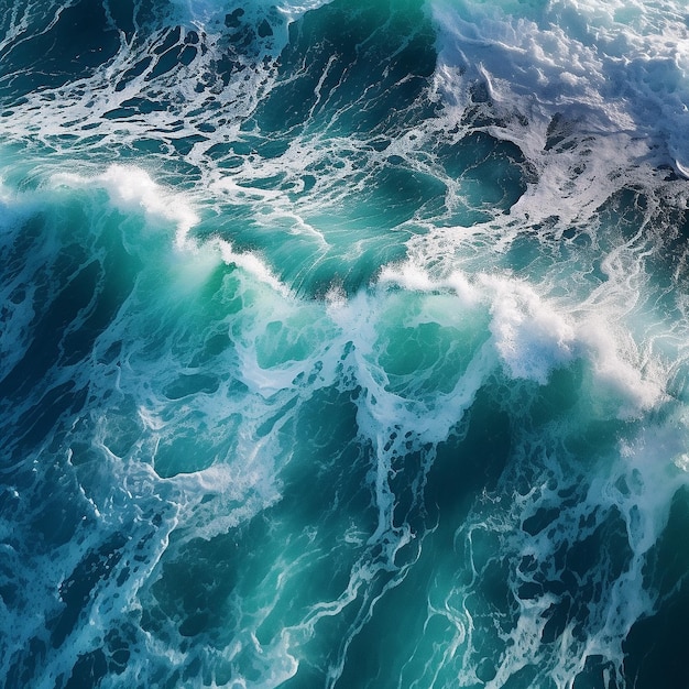 Drone fotografia de ondas no oceano