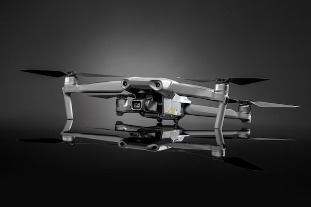 Foto drone sobre un fondo oscuro