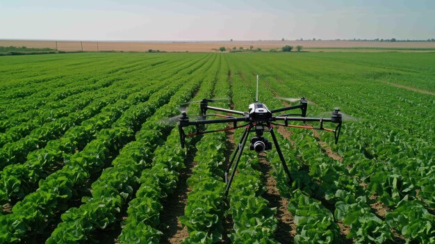 drones inspeccionan los campos agrícolas para garantizar que los recursos hídricos se distribuyen de manera eficiente