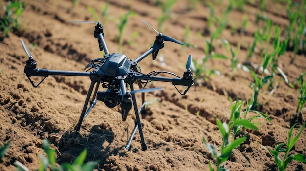 drones recopilan datos para evaluar la composición del suelo y el nivel de nutrientes