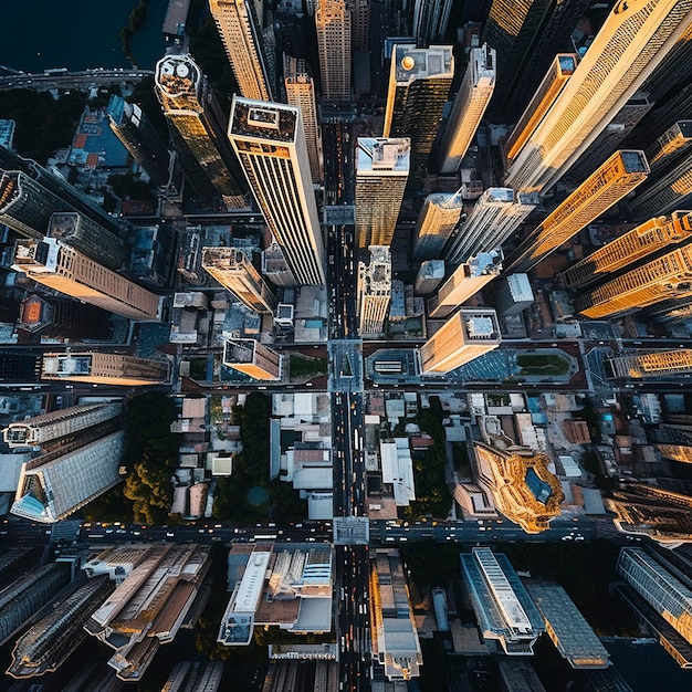 Droneshot desde el cielo arriba