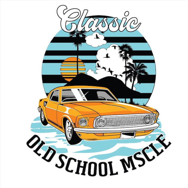Drucker-Auto klassische alte Schule mscle