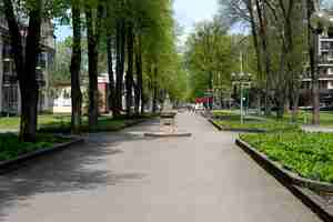 Foto druskininkai lithuania 14 de mayo de 2017 las calles de las ciudades europeas druskininkai.