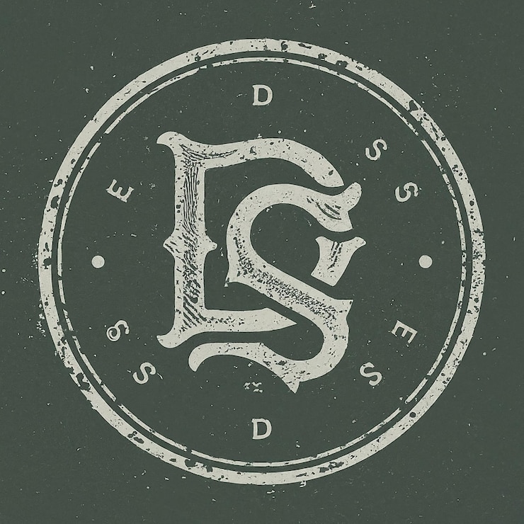 Foto ds monograma logotipo diseño carta texto nombre símbolo monocromo logotipo alfabeto carácter simple logotipo