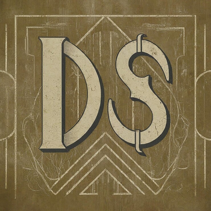 Foto ds monograma logotipo diseño carta texto nombre símbolo monocromo logotipo alfabeto carácter simple logotipo