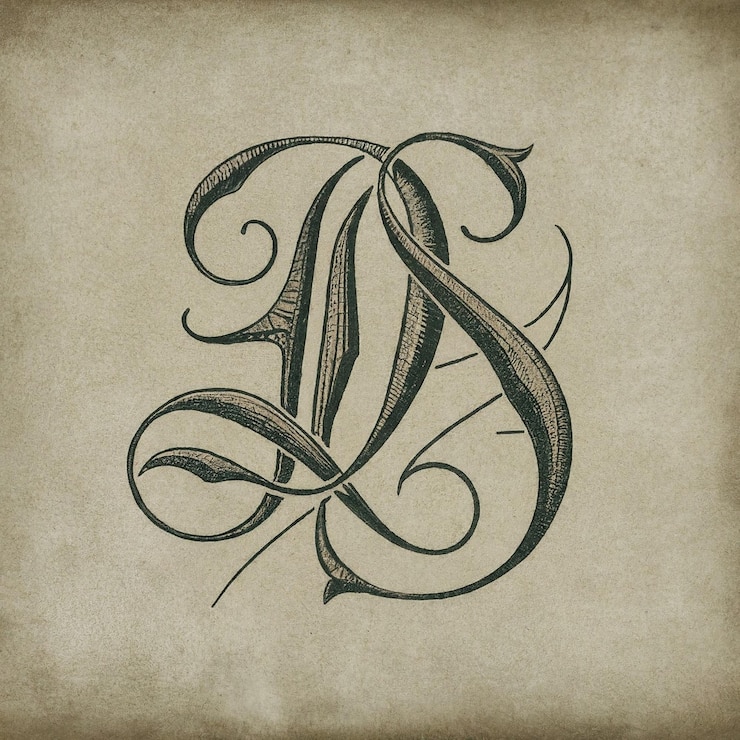 Foto ds monograma logotipo diseño carta texto nombre símbolo monocromo logotipo alfabeto carácter simple logotipo