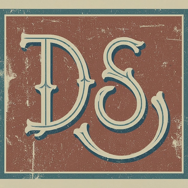 DS monograma logotipo diseño carta texto nombre símbolo monocromo logotipo alfabeto carácter simple logotipo