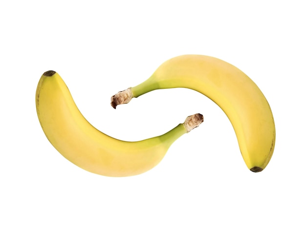 duas bananas isoladas em branco