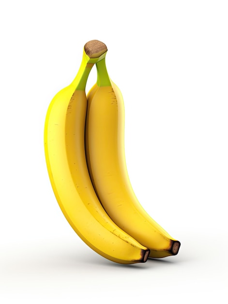 duas bananas que estão de cabeça para baixo e uma é amarela