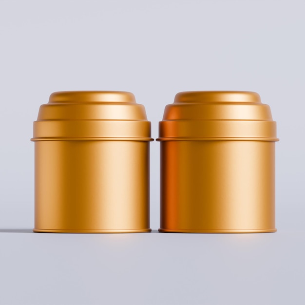 duas latas de ouro com uma que diz " quot gold quot "