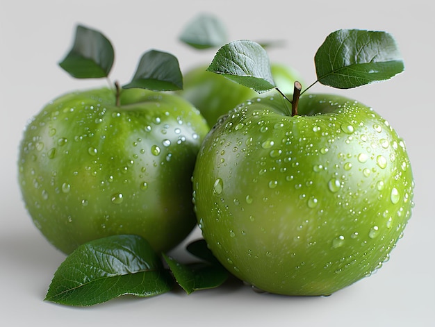 Duas maçãs verdes.