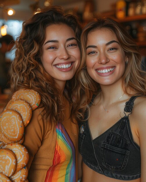 Foto duas mulheres rindo juntas