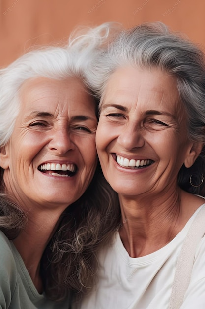 Foto duas mulheres sênior felizes