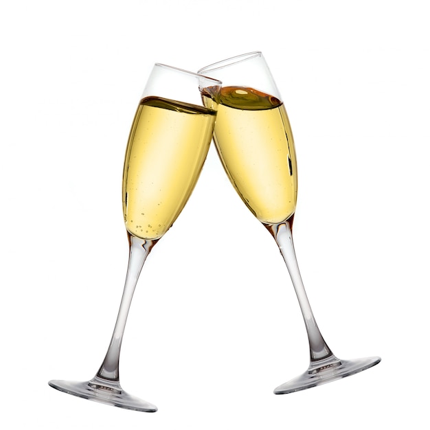 Duas taças de champanhe elegante imagem de alta resolução