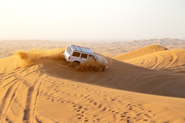 Dubai, Emiratos Árabes Unidos, desierto: carreras de coches. editorial