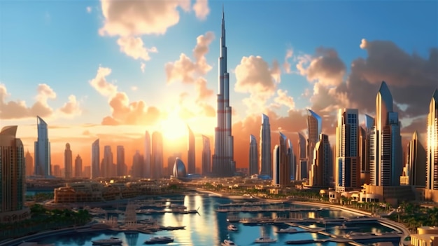 Dubai Marina Stadtbild VAE