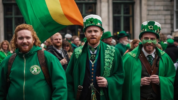 Dublin, Irland, 17. März 2018 Darsteller und Zuschauer, die am St. Patrick's Day 2018 teilnehmen