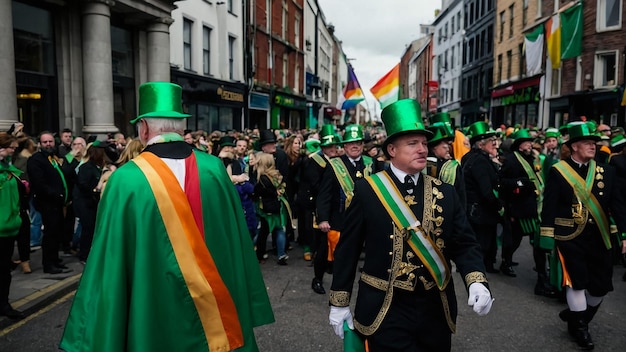 Dublin, Irland, 17. März 2018 Darsteller und Zuschauer, die am St. Patrick's Day 2018 teilnehmen