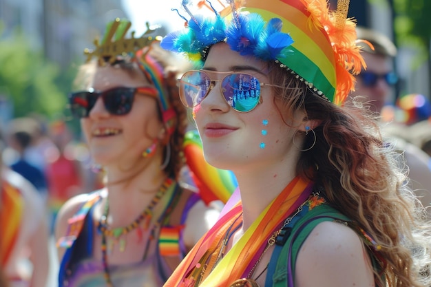 Foto dublín, irlanda 28 de junio de 2014 participantes en el festival del orgullo lgbtq de dublín