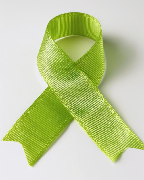Foto duchenne muscular dystrophy awareness lime green ribbon mostra apoio ao linfoma da saúde mental